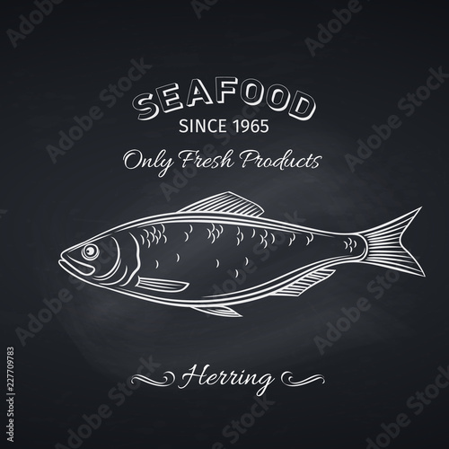 herring hand drawn icon