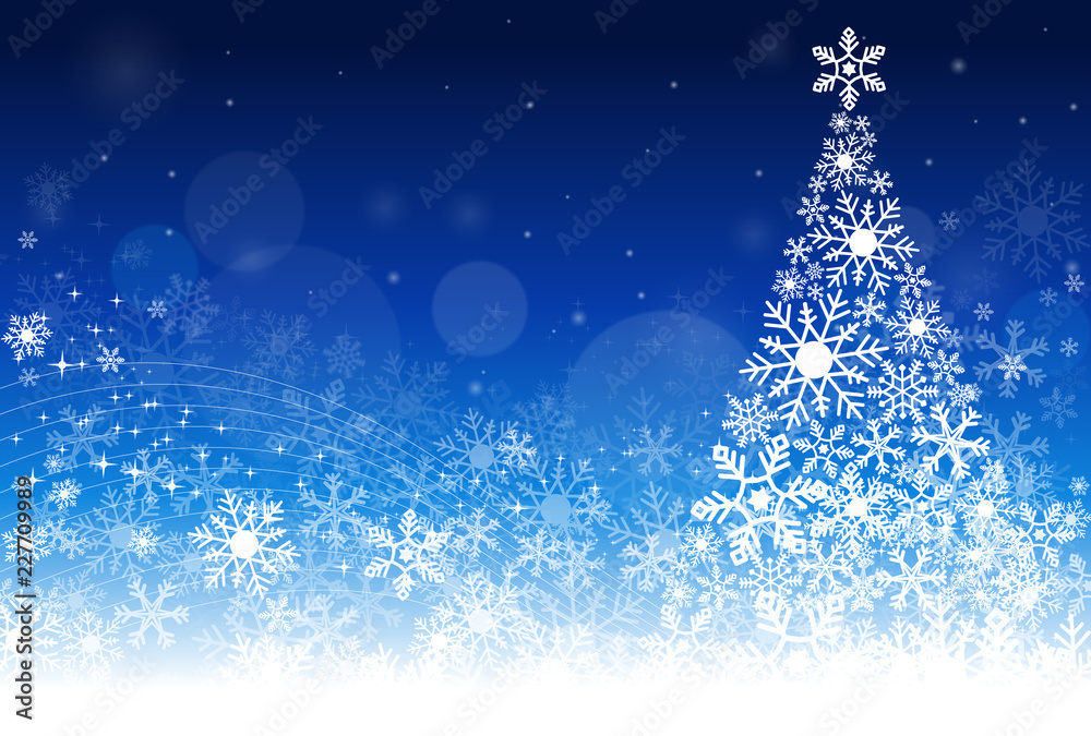 クリスマスカード背景 ツリー ブルー Stock ベクター Adobe Stock