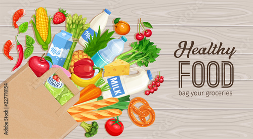 Paper bag of groceries