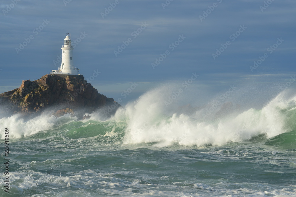 La Corbiere lighthouse, Jersey, U.K.
A dramatic coastline under the force of storm Callum from the Atlantic Ocean.