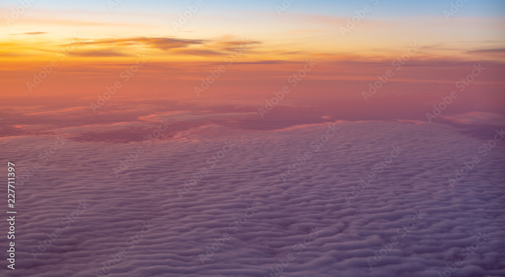 Sunrise above the clouds