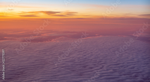 Sunrise above the clouds