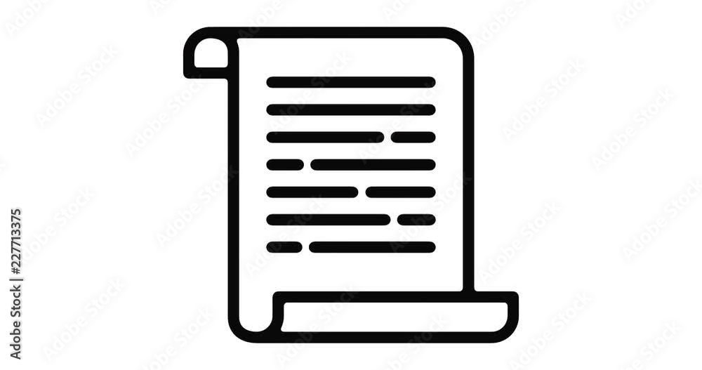 Instructions line icon motion graphic animation with alpha channel. Instructions line icon motion graphic animation with alpha channel.