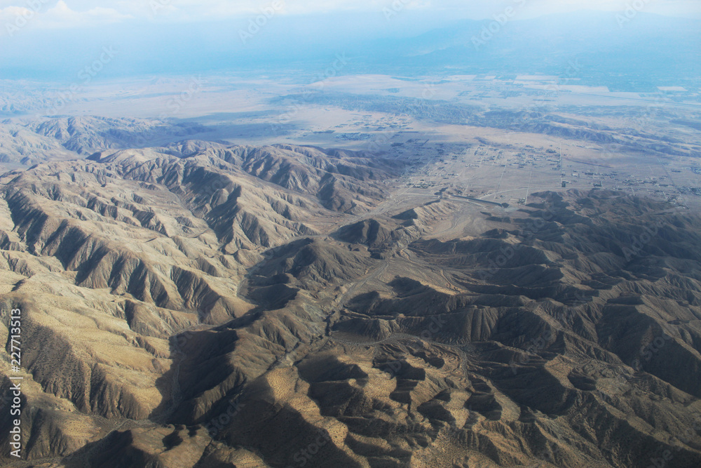 Aerial Mountain Desert Landscape