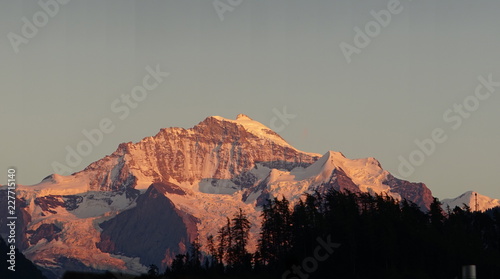Jungfrau bei Sonnenuntergang, Interlaken, 26082016