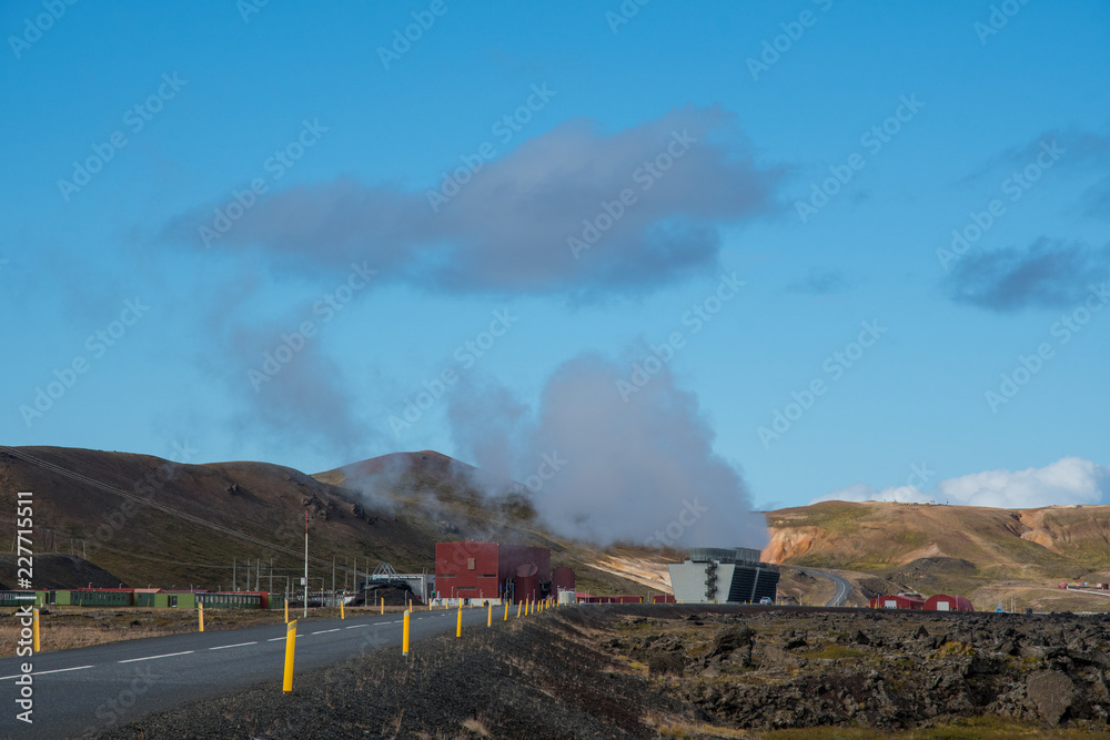 Steam power plant Krafla in Iceland Steam power plant Krafla in Iceland