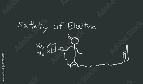 abstract safety of electric white and black.