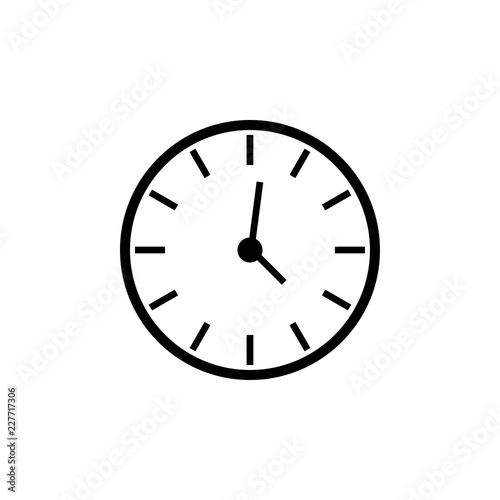 Fototapeta Naklejka Na Ścianę i Meble -  Simple clock and time icon logo