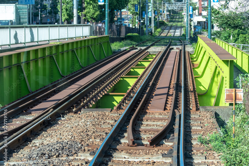 Fototapeta premium 都電荒川線 神田川橋梁