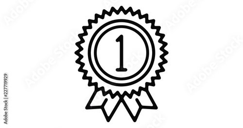 Success line icon motion graphic animation with alpha channel.