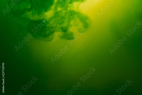 Green and yellow paint background