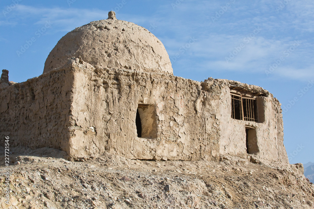 Tomb house along the Karakoram Highway, North West China