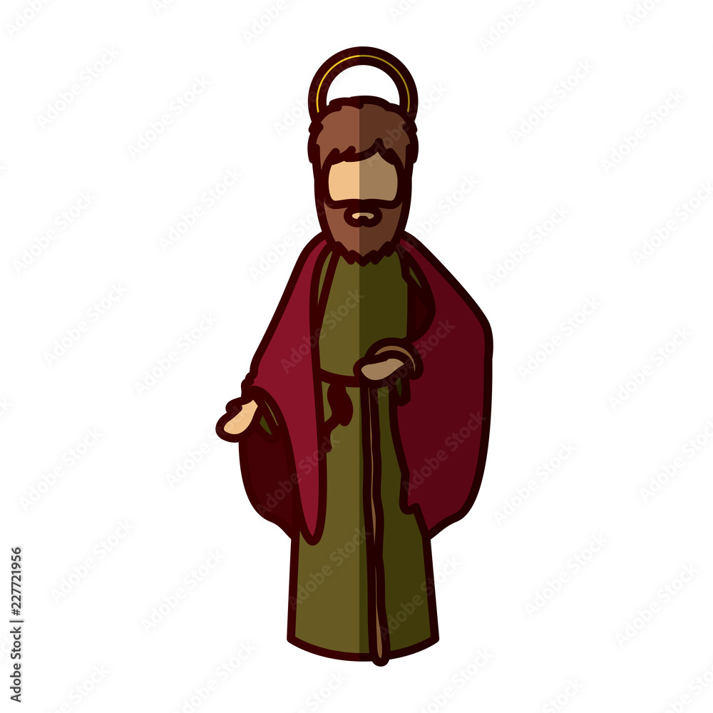 Joseph cartoon of holy night design