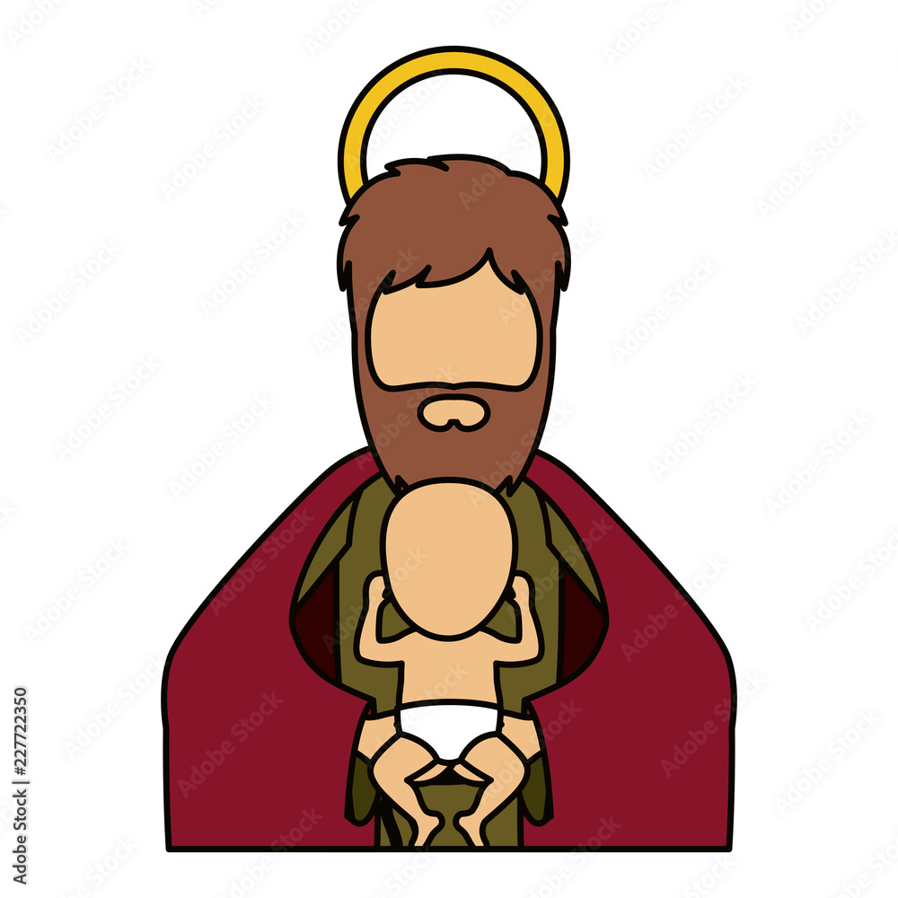 Joseph and baby jesus of holy night design Joseph and baby jesus of holy night design