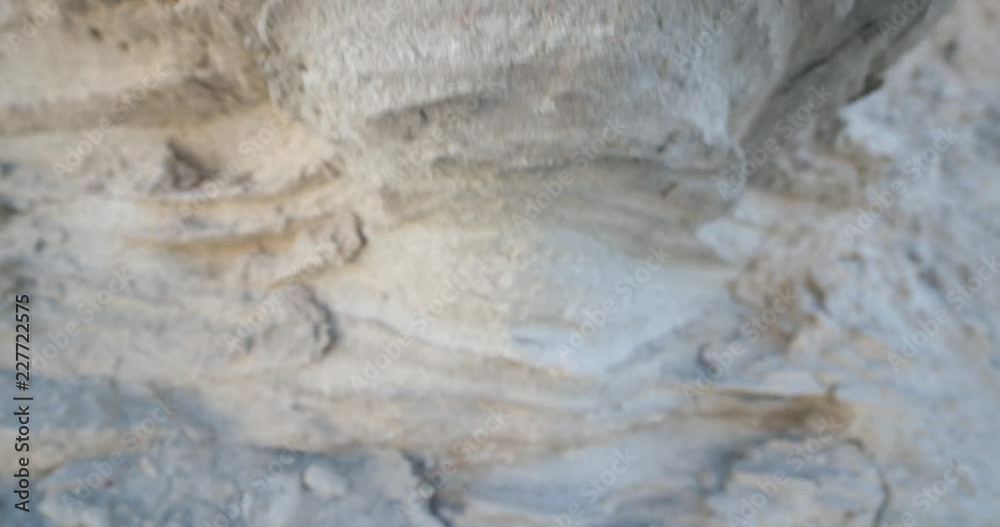 Detail of white layer sandstone. Camera showing macro image of sedimentary rock. Argentina Detail of white layer sandstone. Camera showing macro image of sedimentary rock. Argentina