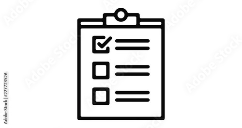 Quality check line icon motion graphic animation with alpha channel.