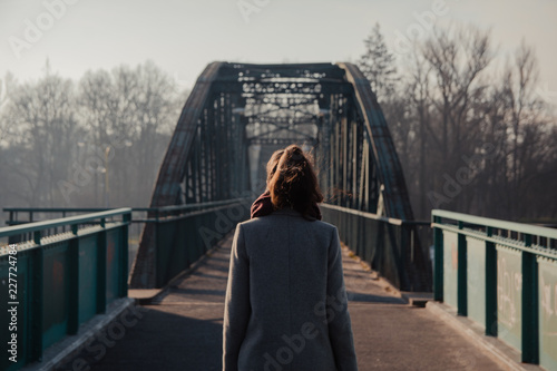 Opole Bolko bridge woman photo