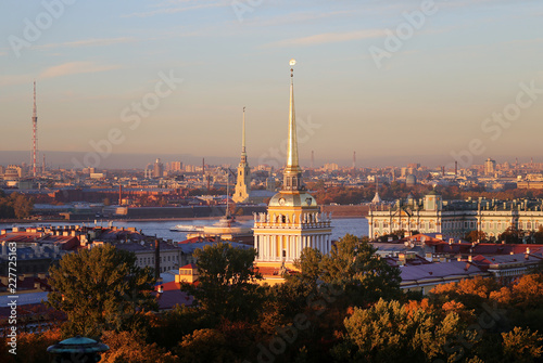 Beautiful photo view from above of St. Petersburg
