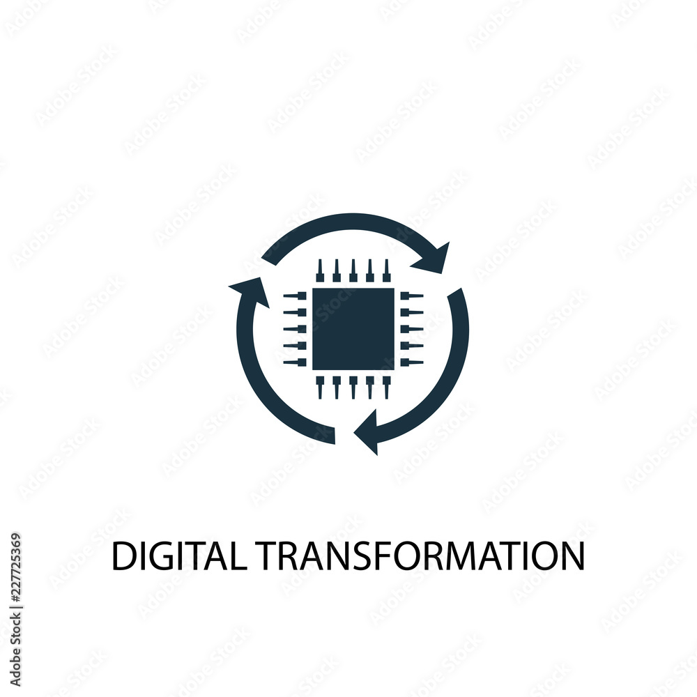digital transformation icon. Simple element illustration. digital