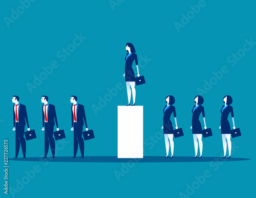 Standing out from the crowd business. Concept business vector illustration. Flat business character, Cartoon style design.