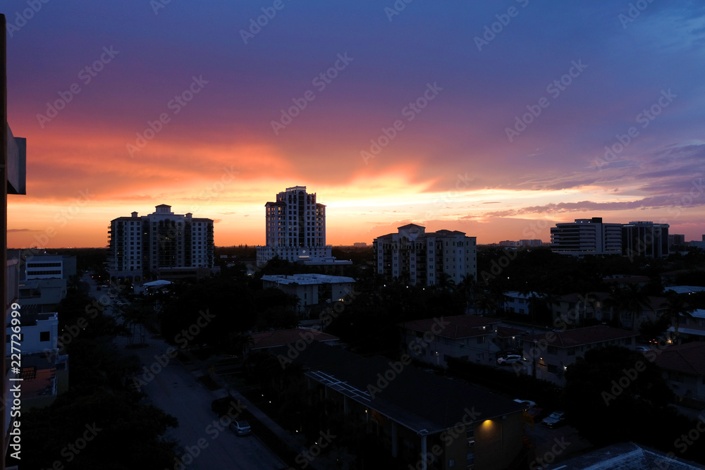 Fototapeta premium Sunset at Coral Gables