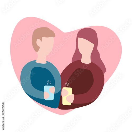 Vector illustration for Valentine s day greeting card photo