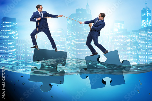 Bild auf Leinwand Business concept of teamwork and competition