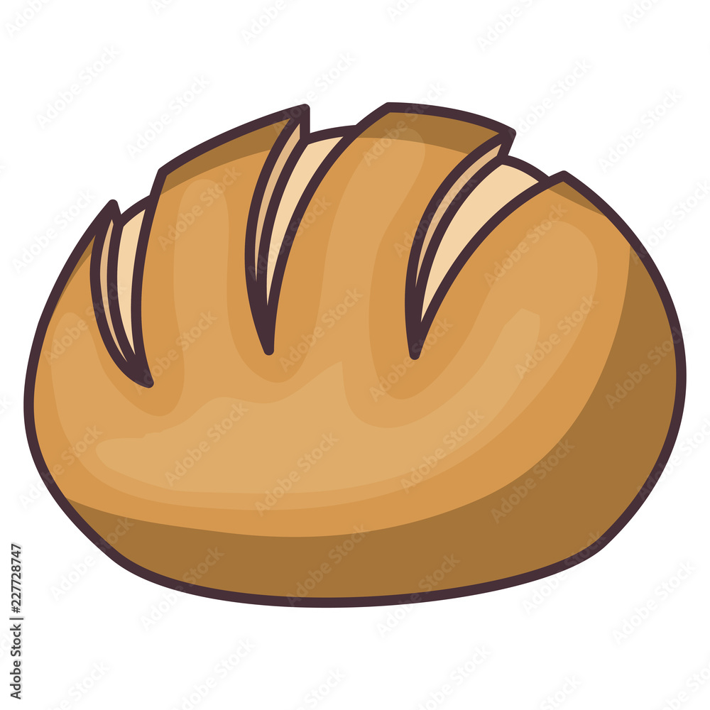 Isolated bread of bakery design Isolated bread of bakery design