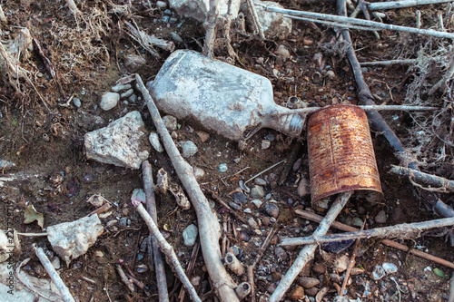 Trash Washed Up On Beach