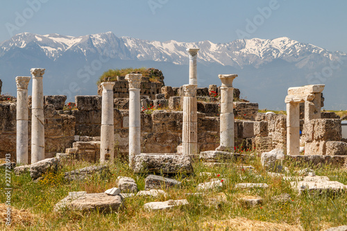 Ruins of the ancient town Laodicea on the Lycus, Turkey photo