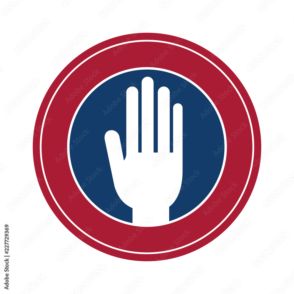 Isolated hand inside seal stamp of vote design Isolated hand inside seal stamp of vote design