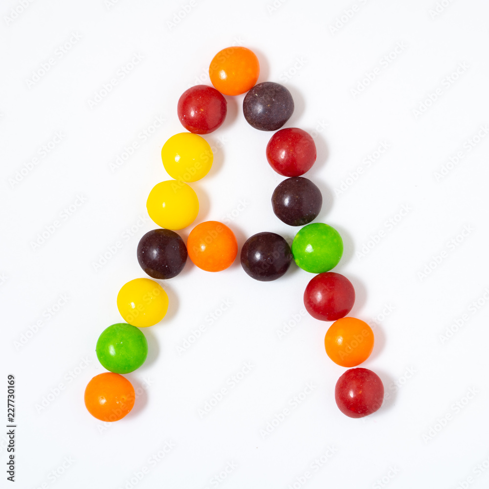 Rainbow Candy Photofont - Letter A Rainbow Candy Photofont - Letter A