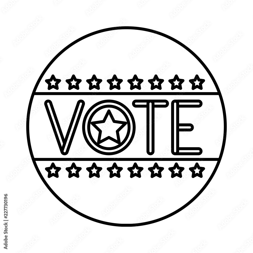 Isolated seal stamp of vote design Isolated seal stamp of vote design