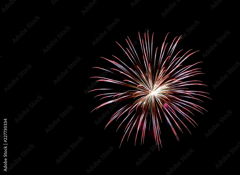 Fireworks , sparklers ,bursting against a black background Fireworks , sparklers ,bursting against a black background