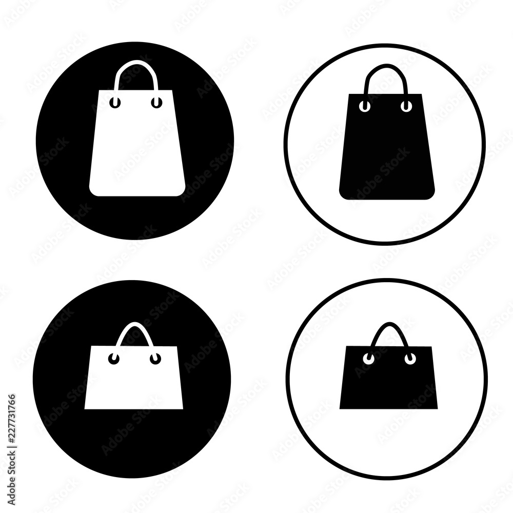 shopping bag icon on white background. shopping bag sign for your web