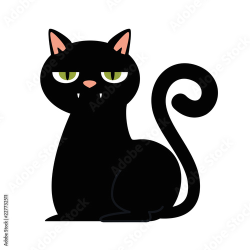 halloween black cat character