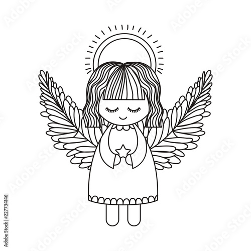 Fotografie Angel cartoon of christmas season design