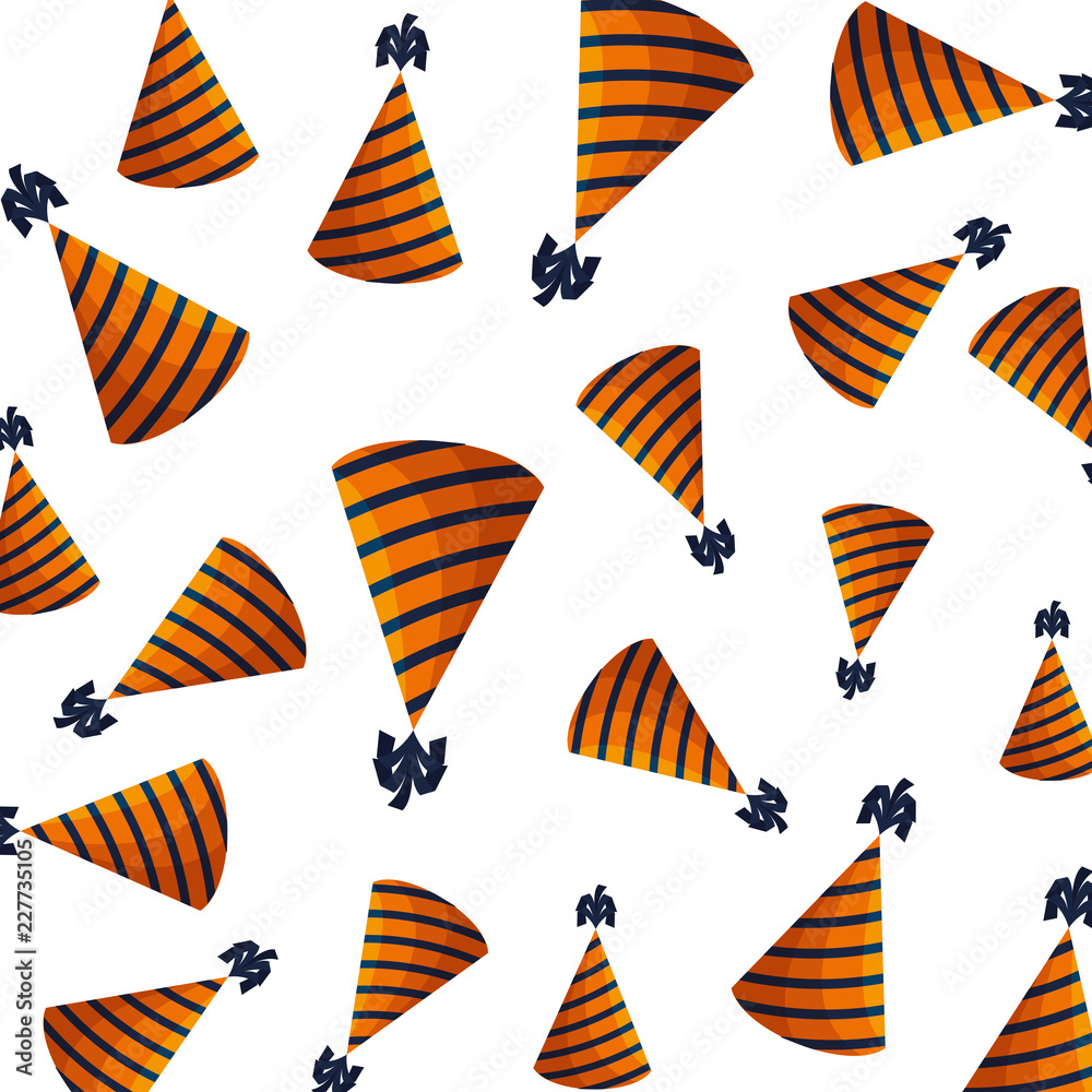 Obraz premium halloween party hat celebration pattern