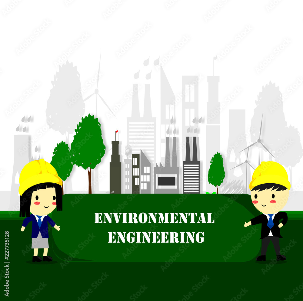 environmental engineer character,Ecology concept,save world,Cartoon style,  World environment and sustainable development,Vector illustration. Stock  Vector | Adobe Stock