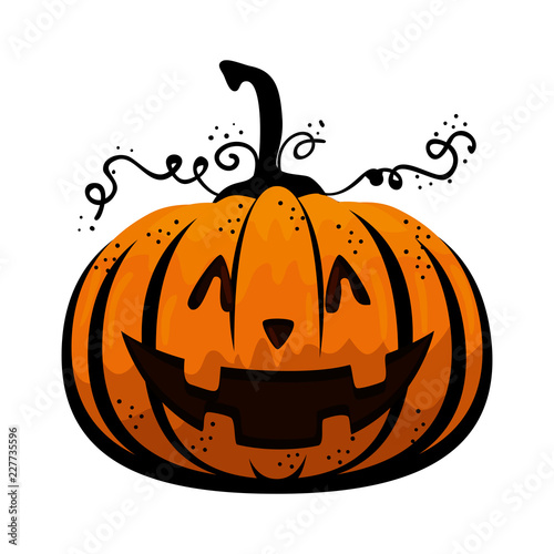 happy halloween pumpkin character