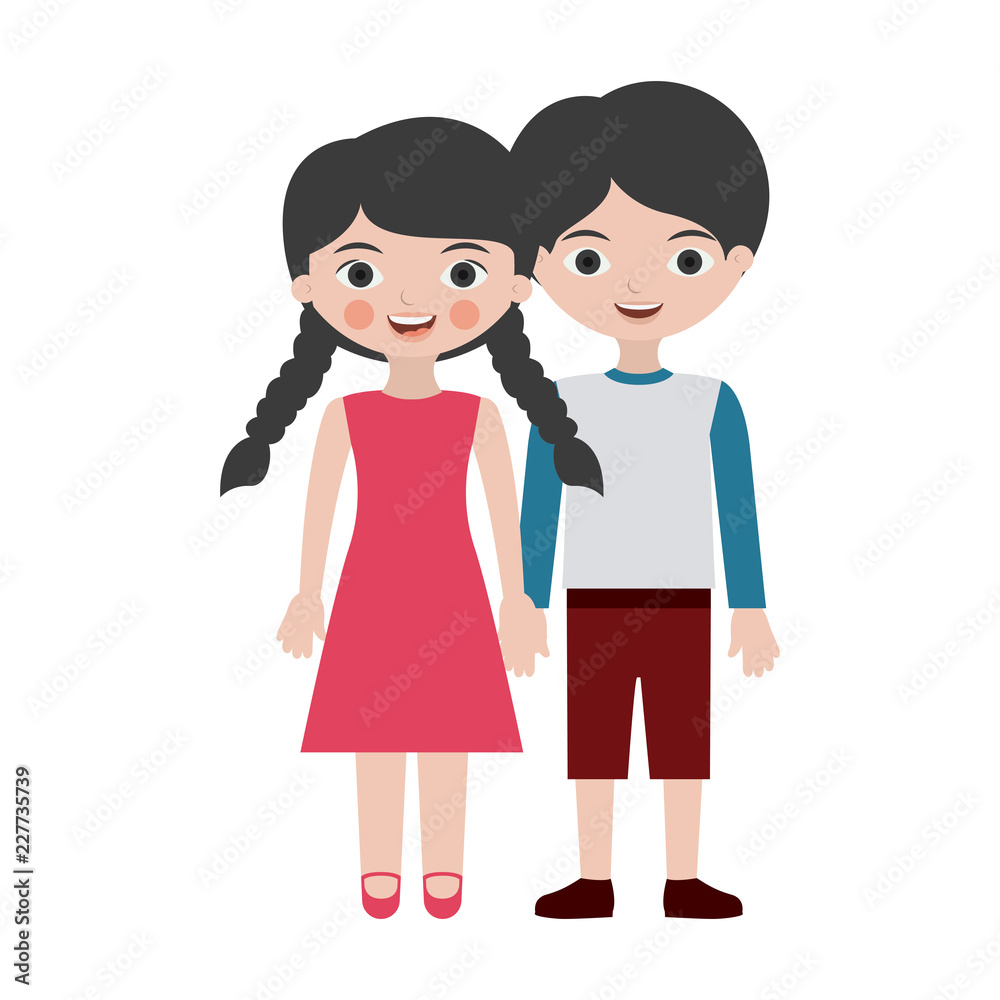 Isolated couple cartoon design