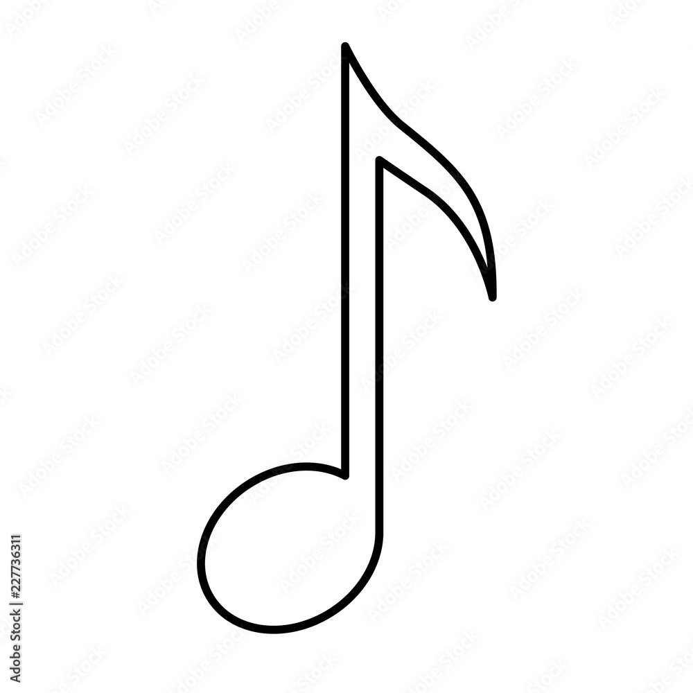 Isolated music note design Isolated music note design