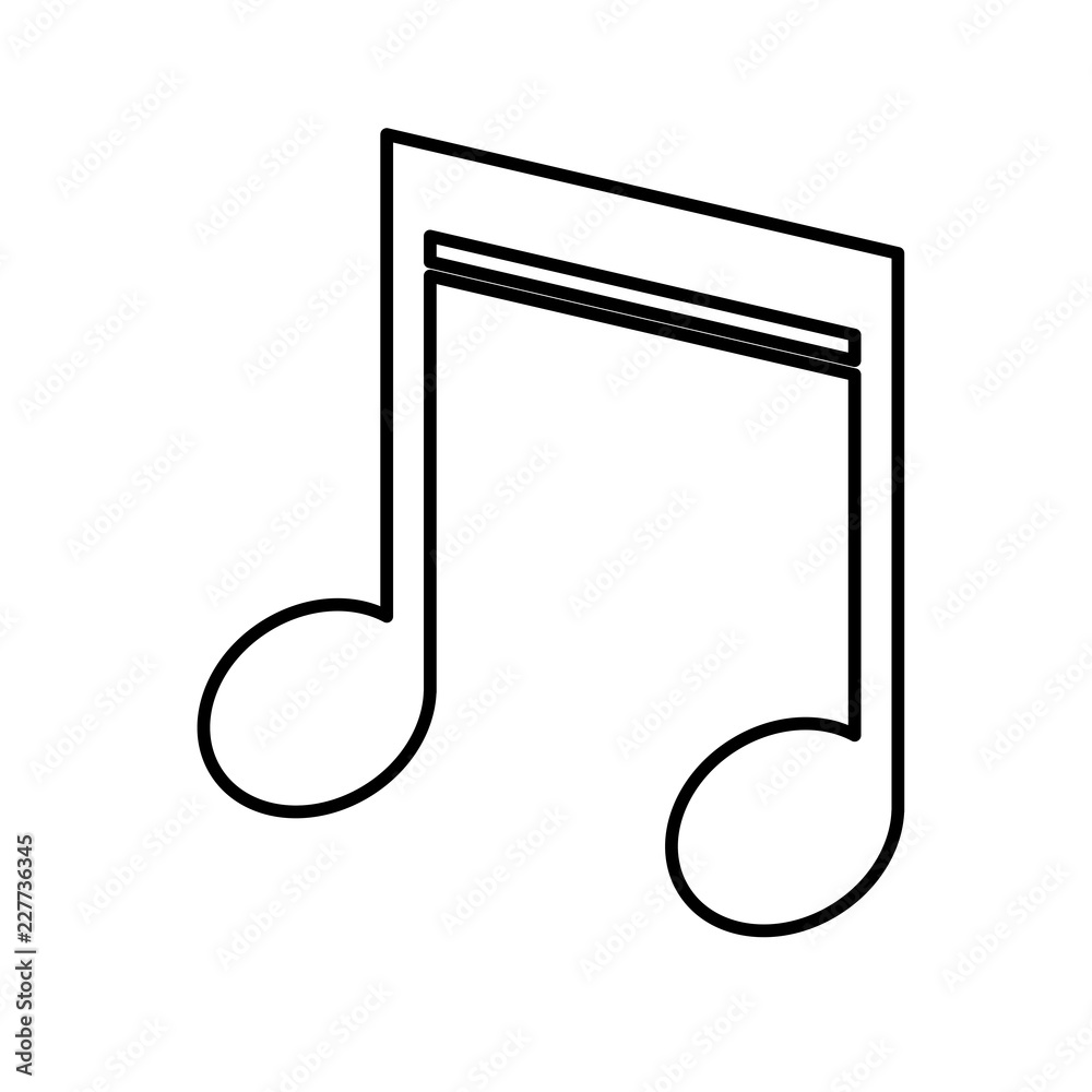 Isolated music note design Isolated music note design