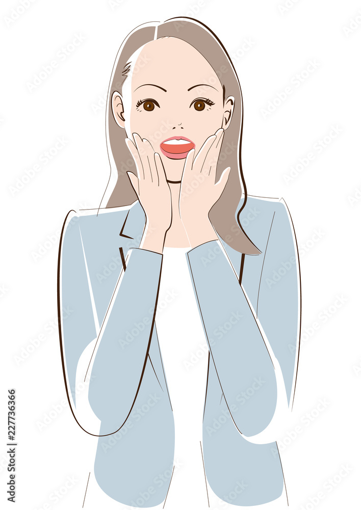 女性_驚く 女性_驚く