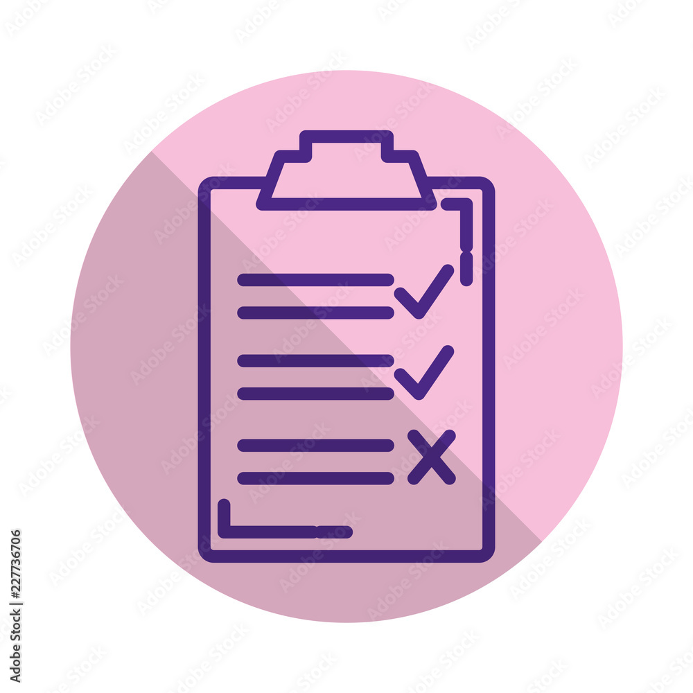 checklist clipboard isolated icon