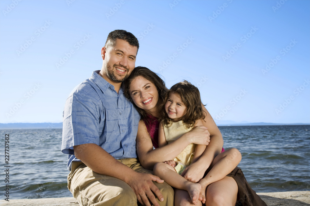 happy family on the beach