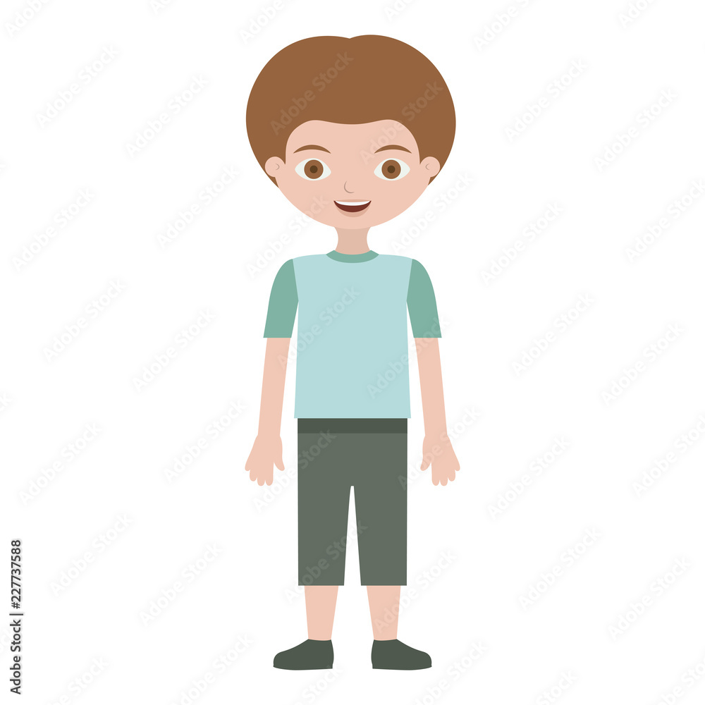 Isolated boy cartoon design