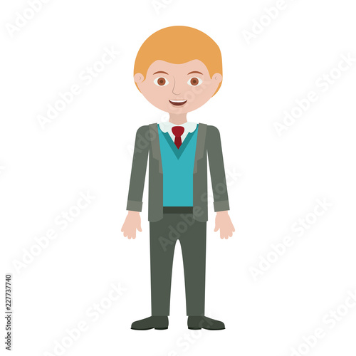 Isolated boy cartoon design