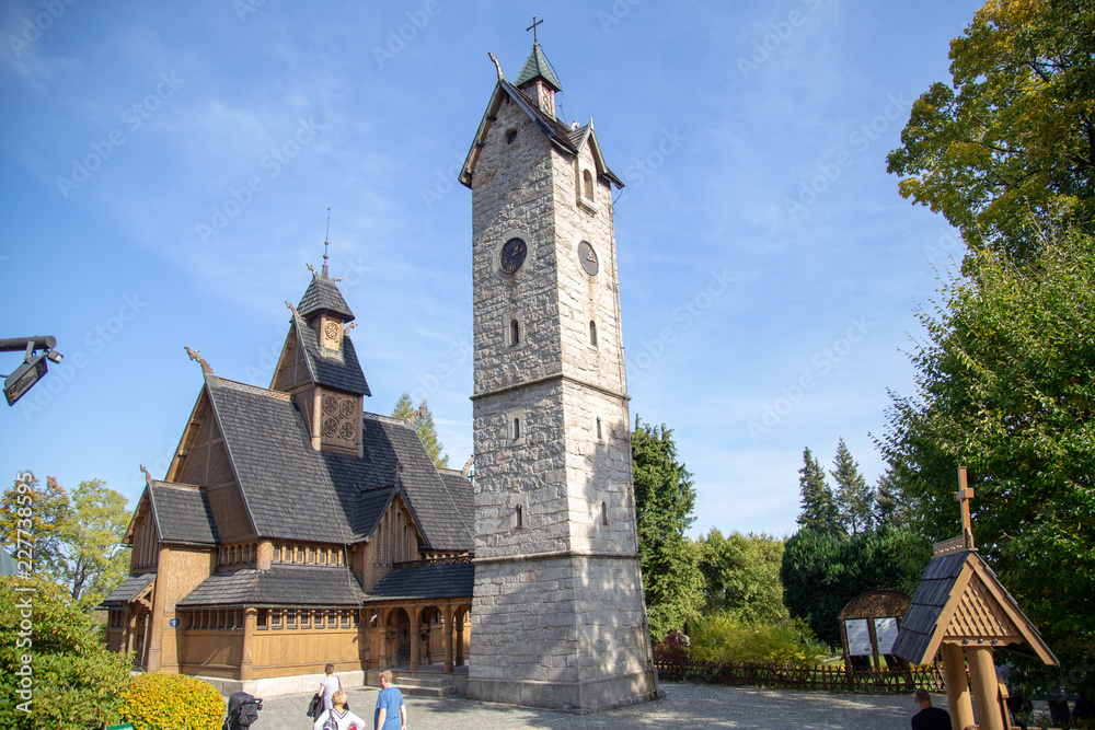 Fototapeta premium Stabkirche Wang Vang Wikinger