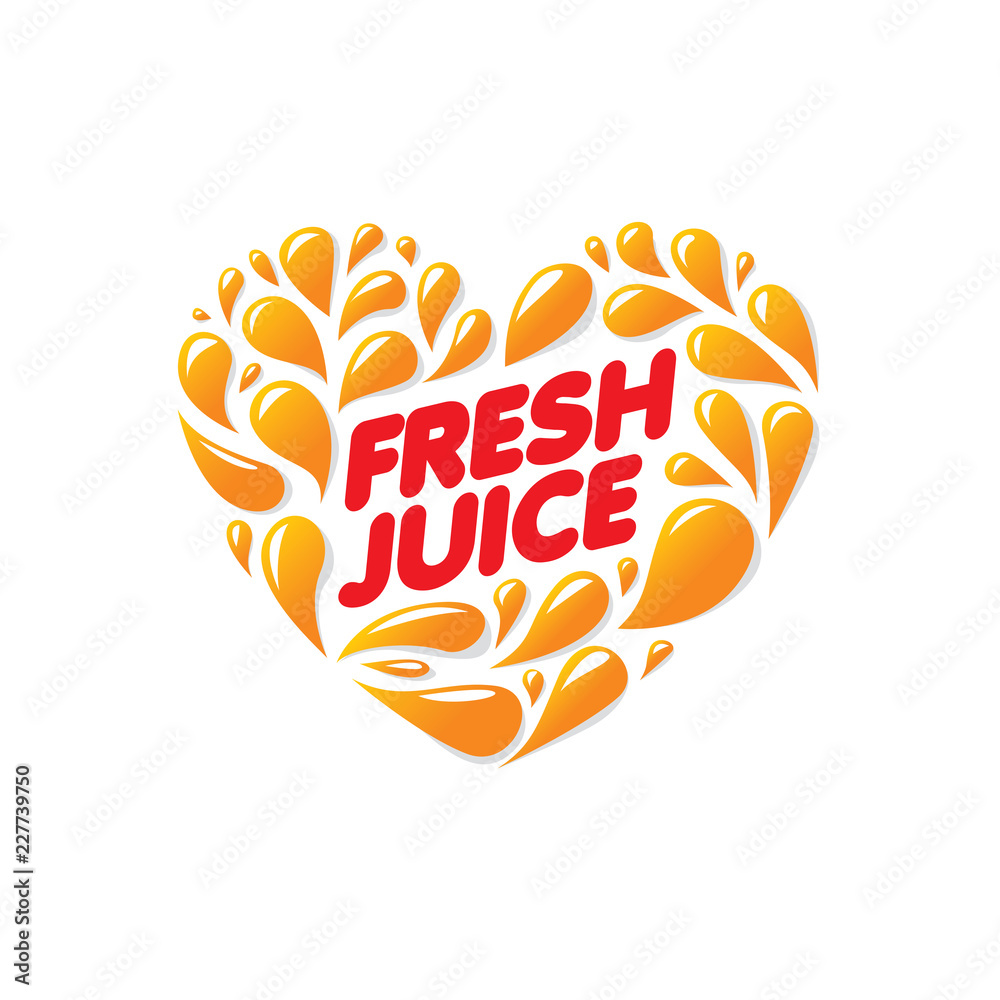 Fototapeta premium Logo for fresh juice. Vector illustration on white background.